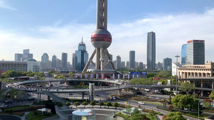 上海陸家嘴城市風(fēng)光4K視頻